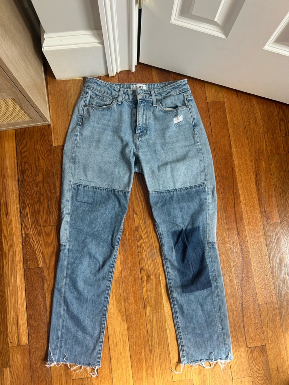 Paige jeans with patchwork. Size 24